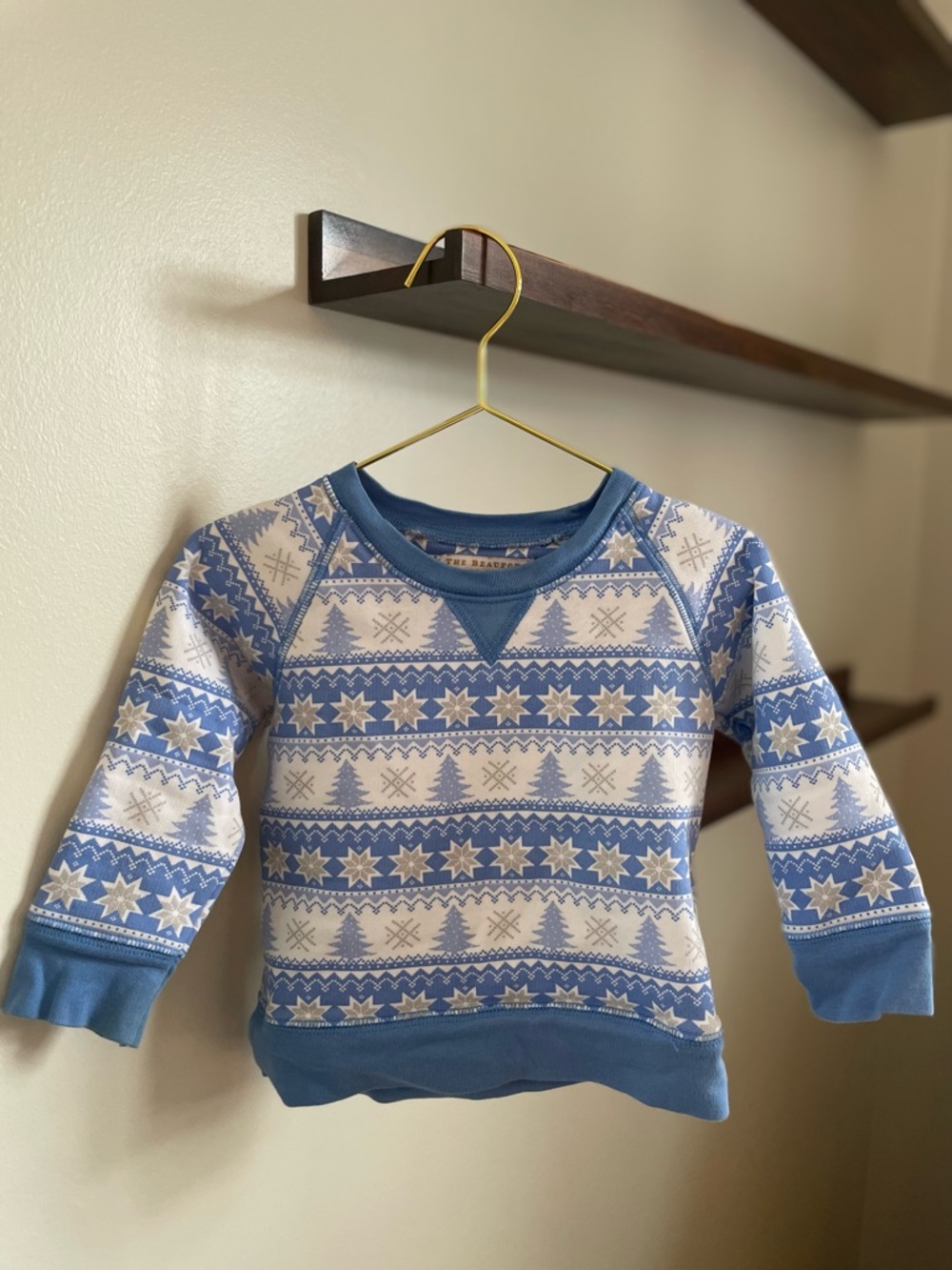 TBBC Blue & White Fair Isle Toddler Sweatshirt